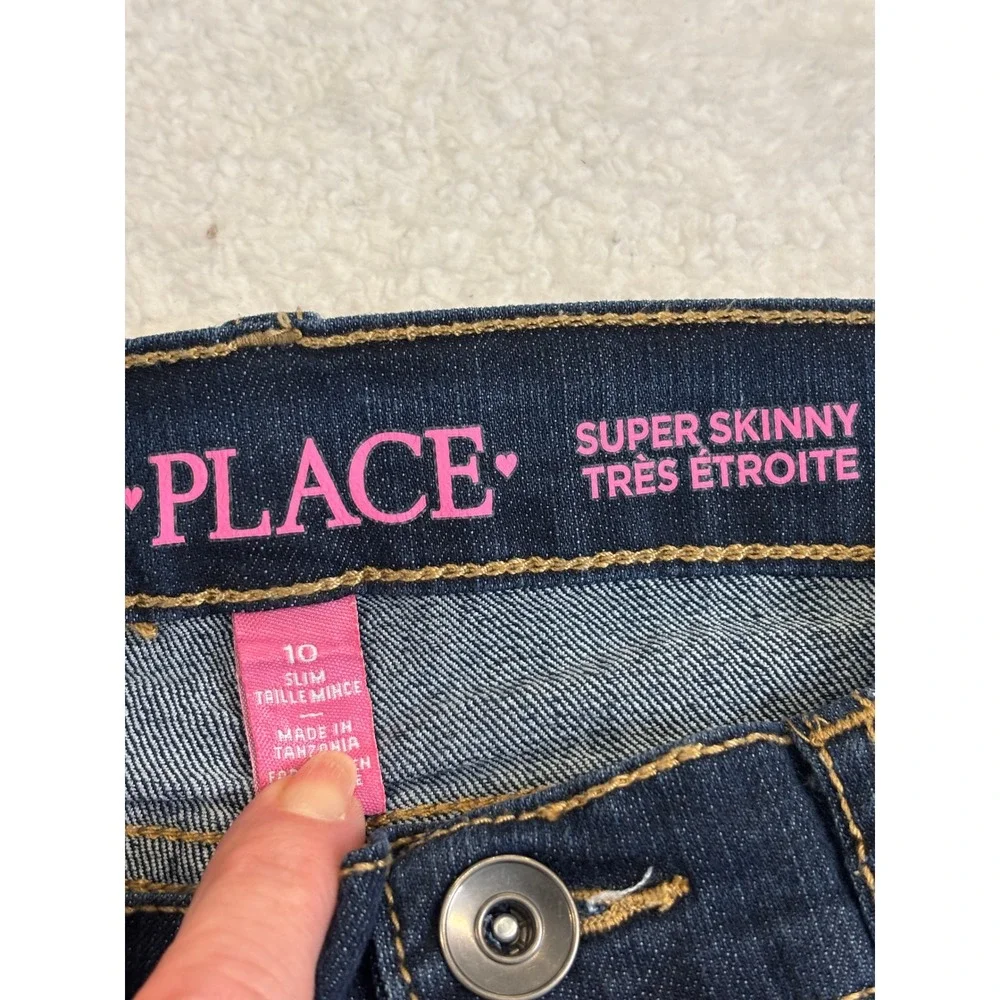 The Childrens Place‎ Girls Super Skinny Jeans Dark Wash Slim Fit Size 10 Slim
